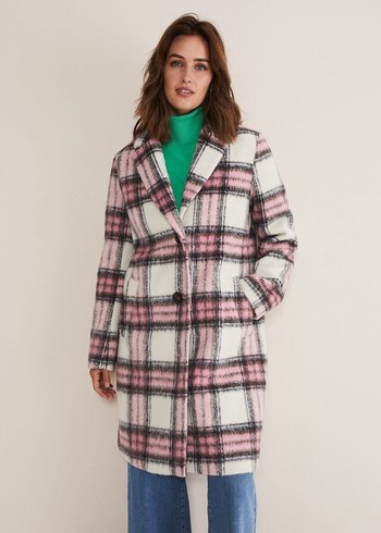 Phase Eight Catriona Checked Coats Multicolor/Pink Canada | IKFJPS-840